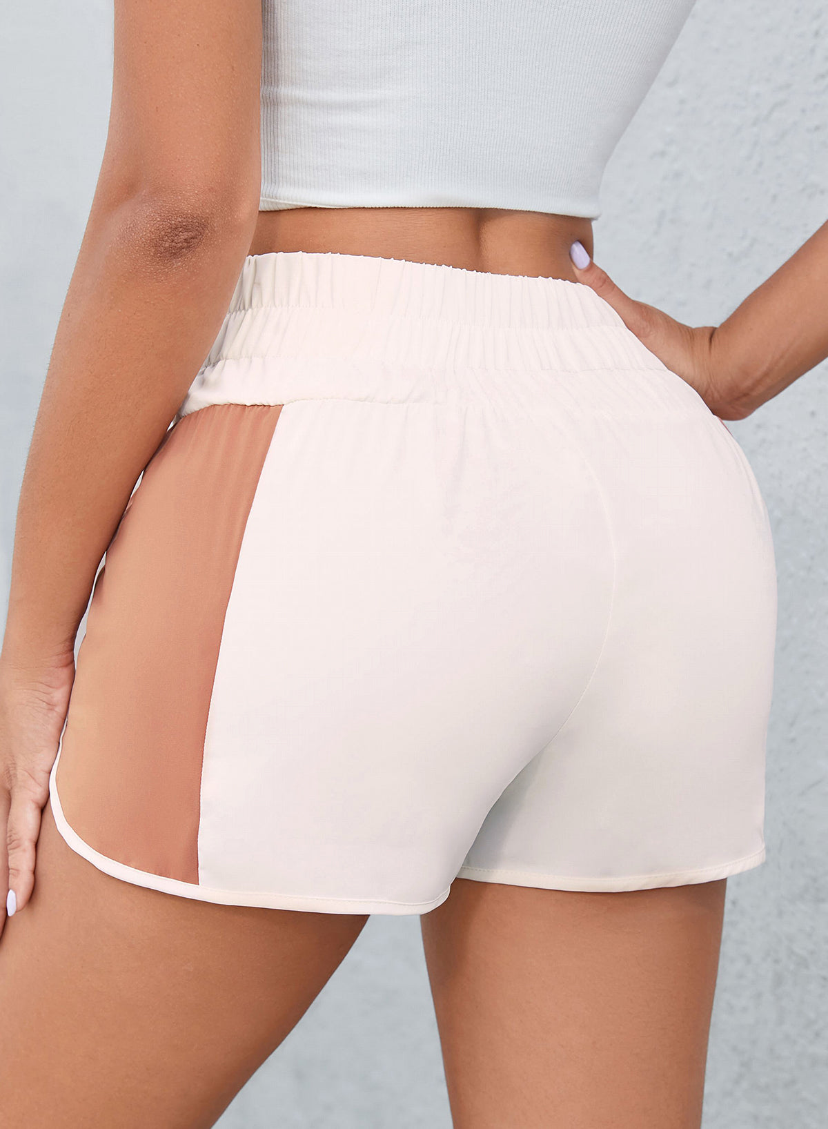 Color Block Wide Waistband Shorts | Augie & April