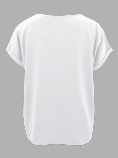 Round Neck Short Sleeve T-Shirt - Versatile & Comfortable | Augie & April