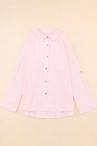Pocketed Button Up Long Sleeve Shirt
