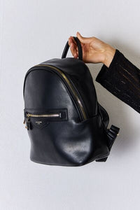 David Jones PU Leather Backpack | Versatile & Fashionable | Eco-Friendly