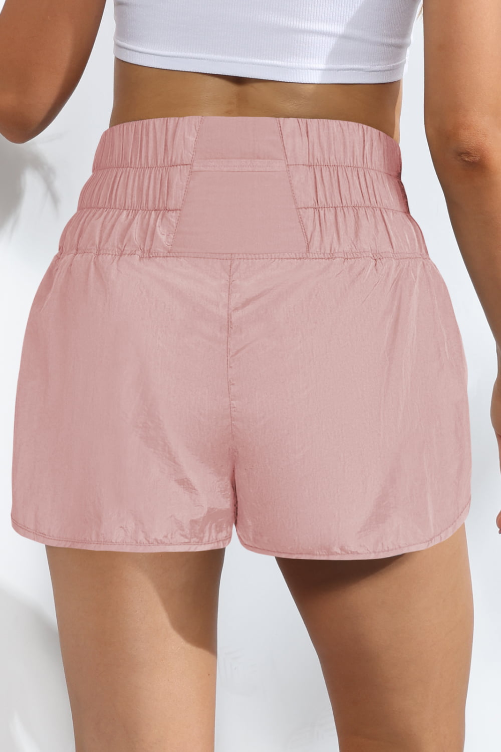 Breathable Smocked Sports Shorts | Solid Design | Augie & April
