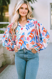 Collared Lantern Sleeve Blouse | Augie & April